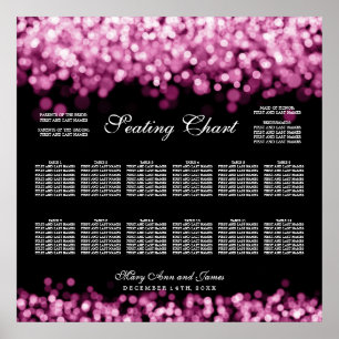 Hochzeitsstift mit rosa Leuchten Poster
