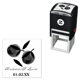 Hochzeitsstift Orangenzitrus Brautparty Handgezeic Permastempel