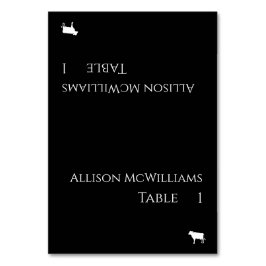 Hochzeitsstift Platzkarten-Fleisch-Symbol-Schwarz  Tischnummer