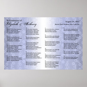 Hochzeitsstift Poster Blue Floral