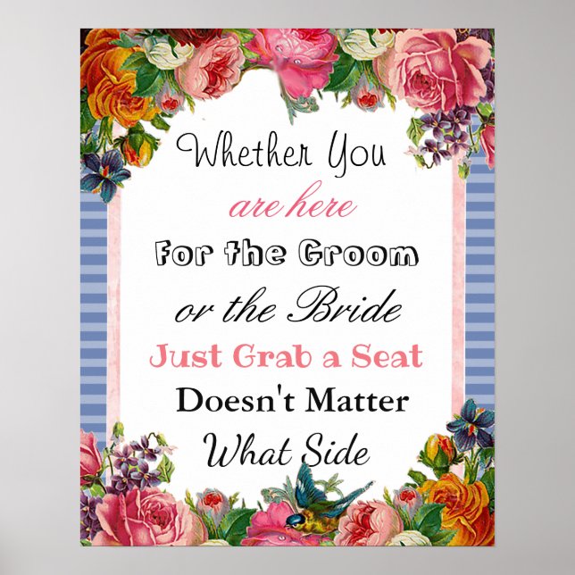 Hochzeitsstift, Poster "überall" setzen (Vorne)