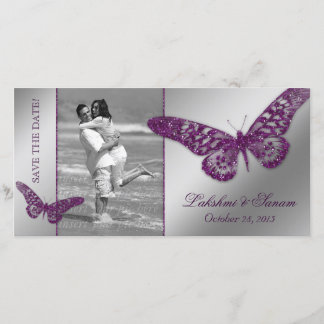Hochzeitsstift Save the Date Butterfly Lila