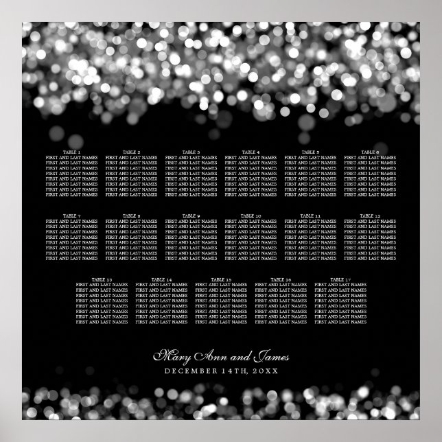 Hochzeitsstift Silber Lights Poster (Vorne)