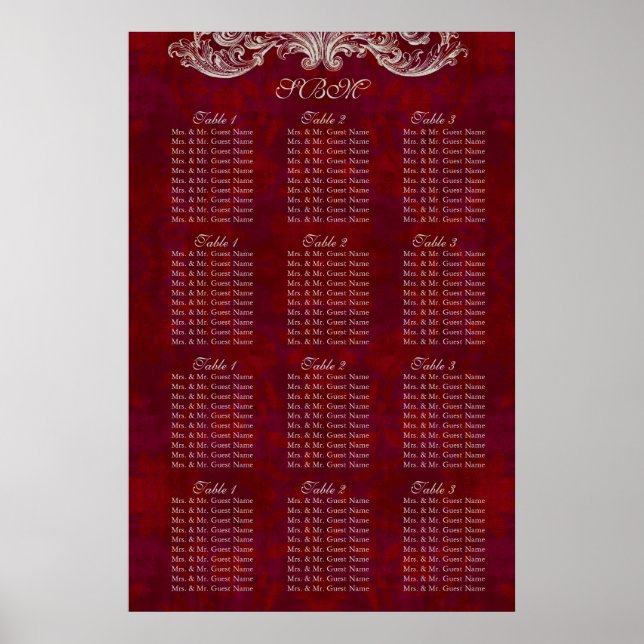 Hochzeitsstift Vintage Rote Rose Poster (Vorne)