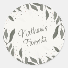 Hochzeitsstiftende Blätter Runder Aufkleber