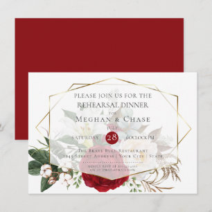 Hochzeitsstiftung Burgundy Peony Floral Spray Einladung
