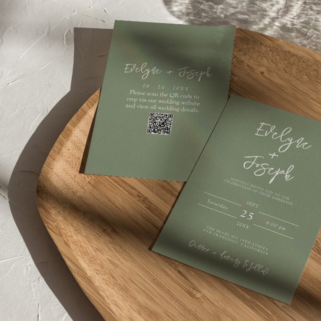 Hochzeitsstiftung mit Minimalistischem QR-Code Einladung (Von Creator hochgeladen)