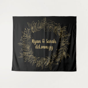 Hochzeitsstimmung im Winter Foto Stand Wandteppich