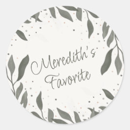 Hochzeitsstipps Blätter Bride Fun Inspirivity Runder Aufkleber