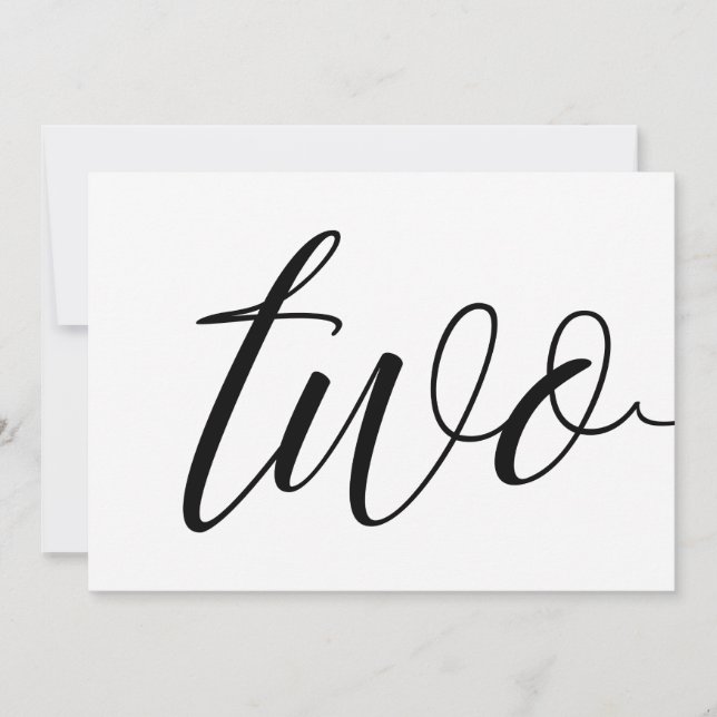 Hochzeitsstipps - Luxe Typografie - Black 2 Einladung (Vorderseite)