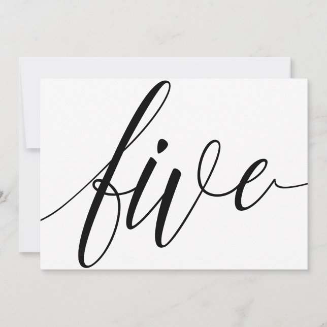 Hochzeitsstipps - Luxe Typografie - Schwarz 5 Einladung (Vorderseite)