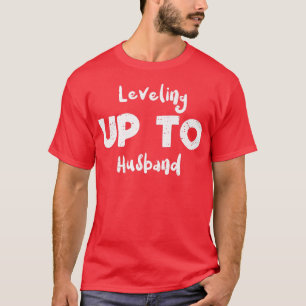 Hochzeitsstufe bis zur Eheschließung von Ehemänner T-Shirt