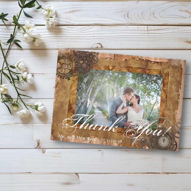 Hochzeitsstumpf Vintage Viktorianische Fotovorlage Dankeskarte (Von Creator hochgeladen)