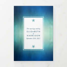 Hochzeitssuite für Hochzeiten im Wasser Dreifach Gefaltete Einladung