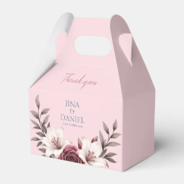 Hochzeitssuite mit Blumen (pink) Geschenkschachtel