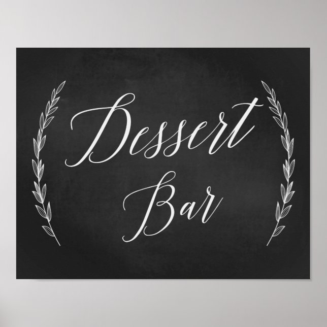 Hochzeitssymbol - Dessert Bar Wedding Chalkboard Z Poster