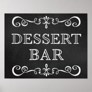 Hochzeitssymbol - Dessert Bar Wedding Chalkboard Z Poster