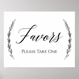 Hochzeitssymbol - Favoriten Laurel Wedding Sign Poster