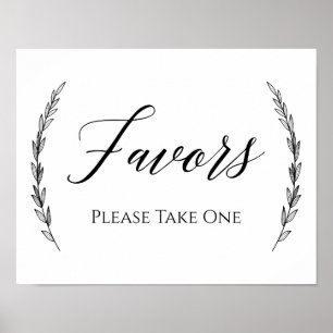 Hochzeitssymbol - Favoriten Laurel Wedding Sign Poster
