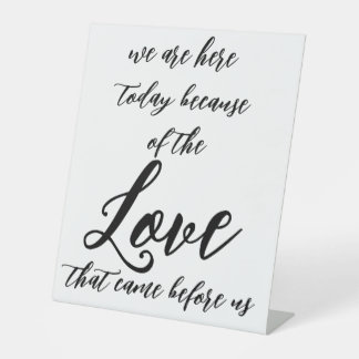 Hochzeitssymbol für Liebe Sockelschild