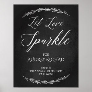 Hochzeitssymbol - Gelassen Liebe Sparkle Halbpensi Poster