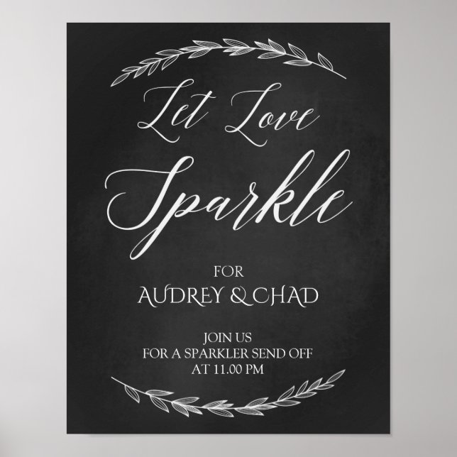 Hochzeitssymbol - Gelassen Liebe Sparkle Halbpensi Poster (Vorne)