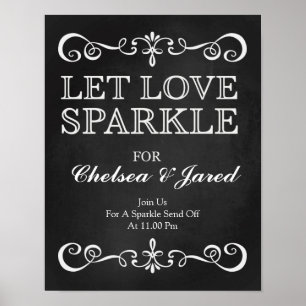 Hochzeitssymbol - Gelassen Liebe Sparkle Halbpensi Poster