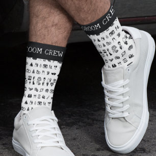 Hochzeitssymbole Groom Crew Custom Socken