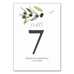 Hochzeitsszenarien für Tischnummern