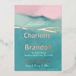 Hochzeitsszenario Abstrakter künstlerischer Landsc Folieneinladung