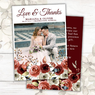 Hochzeitsszenario Foto Vielen Dank Card Herbst Mix Einladung