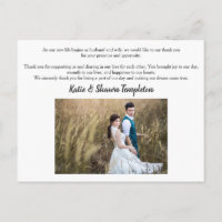 Hochzeitsszenario Foto Vielen Dank doppelseitige P