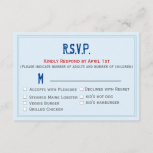 Hochzeitsszenario für Staat-Sammlung RSVP Karte
