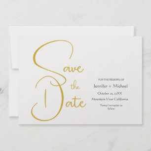 Hochzeitsszenario Moderne Minimalistische Schlicht Save The Date