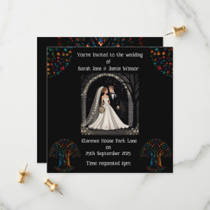 Hochzeitsszenario Personalisiert Einladende Cartoo Save The Date
