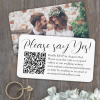 Hochzeitsszenario QR-Code und Foto-Skript Bitte sa