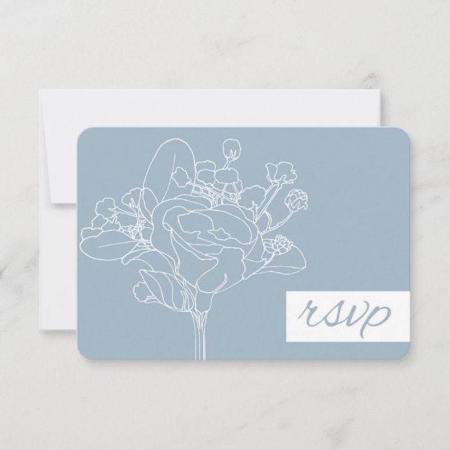 Hochzeitsszenario RSVP (Diamond Blue) (Vorderseite)