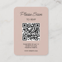 Hochzeitsszenario RSVP, QR-Code Moderner Minimalis