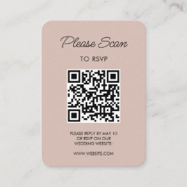 Hochzeitsszenario RSVP, QR-Code Moderner Minimalis Begleitkarte