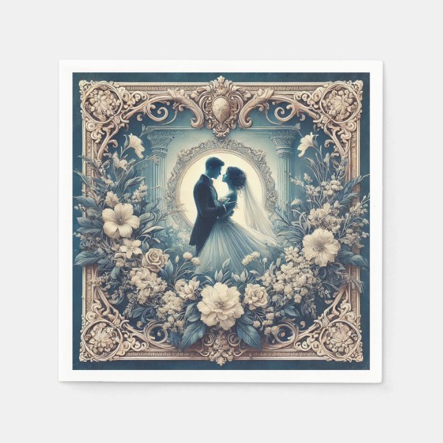 Hochzeitsszenario Serviette (Vorderseite)