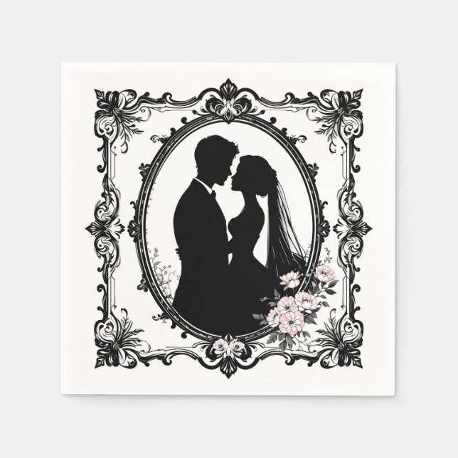 Hochzeitsszenario Serviette (Vorderseite)