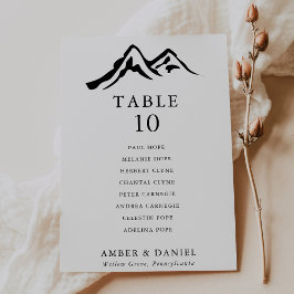 Hochzeitstabelle 10 für Mountain Wedding Table Einladung