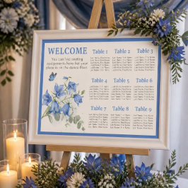 Hochzeitstabelle für Blaublume Poster