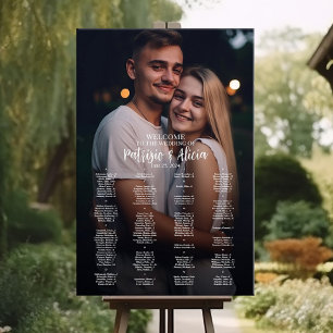 Hochzeitstabelle mit alphabetischem Foto Poster