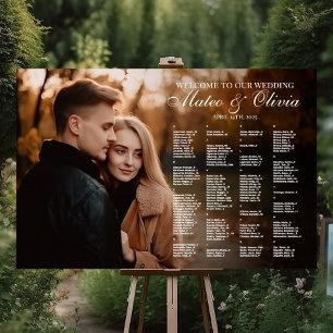 Hochzeitstabelle mit alphabetischem Foto Poster