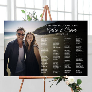 Hochzeitstabelle mit alphabetischem Foto Poster