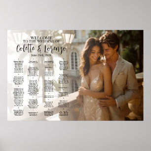Hochzeitstabelle mit alphabetischem Foto Poster