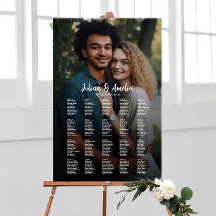 Hochzeitstabelle mit bearbeitbarem Foto Poster