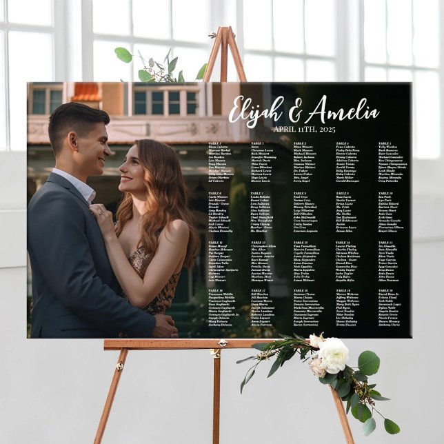 Hochzeitstabelle mit bearbeitbarem Foto Poster (Von Creator hochgeladen)