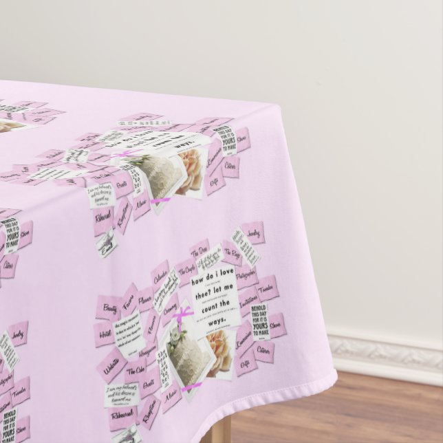 Hochzeitstablette für Brautparty Hochzeitstorte Tischdecke (Beispiel)